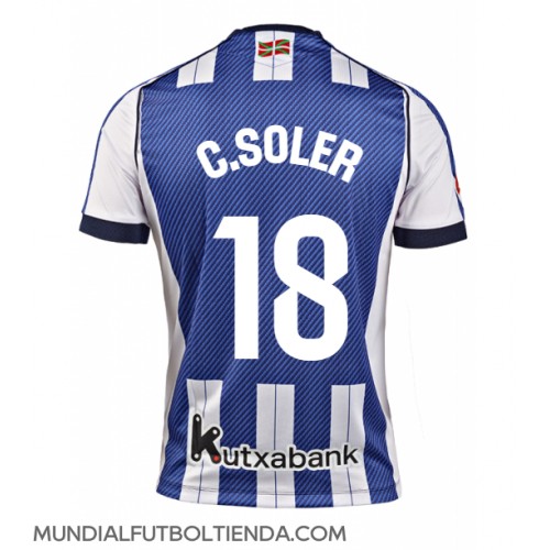 Camiseta Real Sociedad Carlos Soler #18 Primera Equipación Replica 2025-26 mangas cortas Camiseta Real Sociedad Carlos Soler #18 Primera Equipación Replica 2025-26 mangas cortas